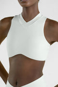 Crossed V Neck Top