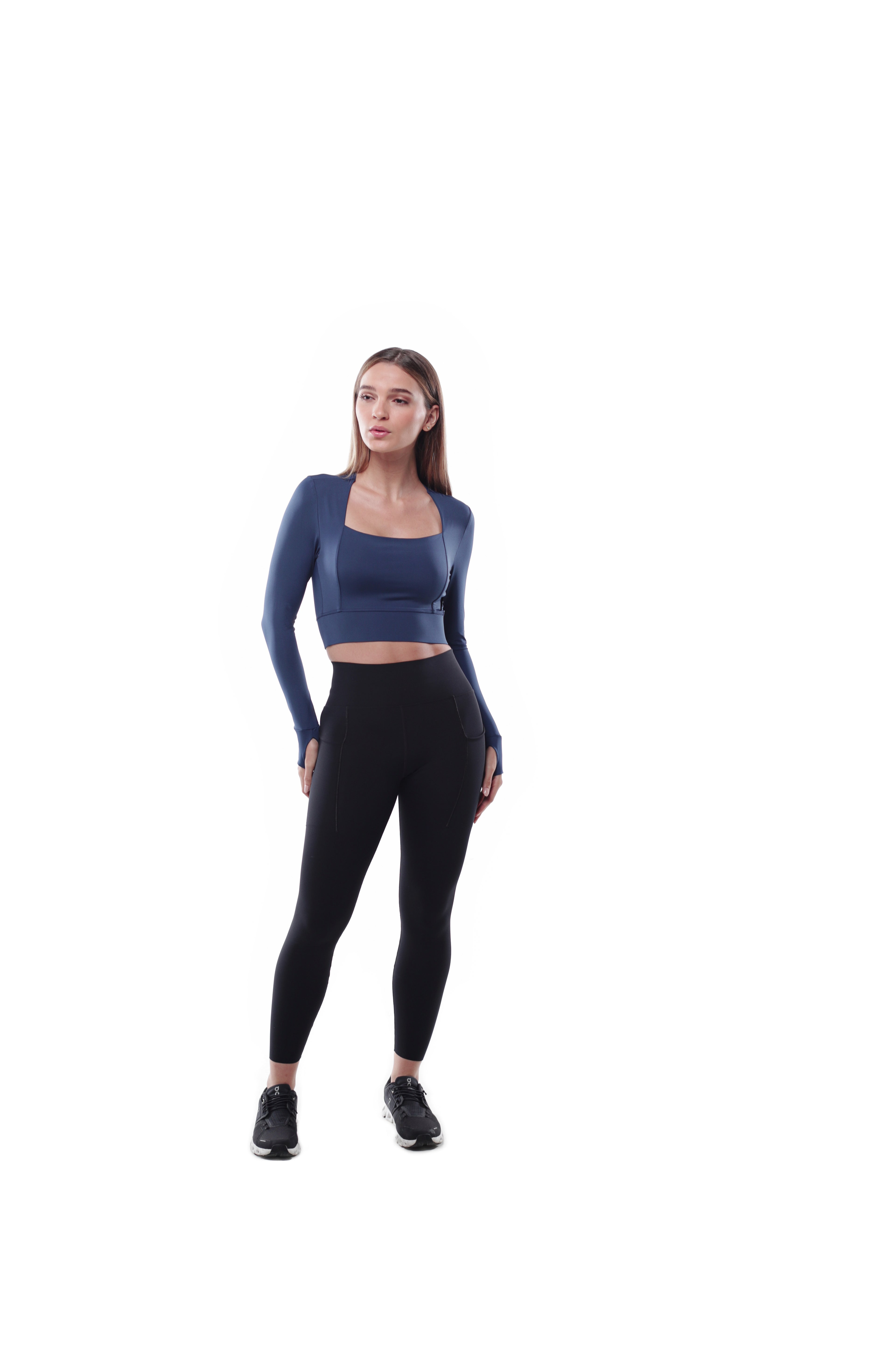 Crop Top Luxe Azul Oscuro