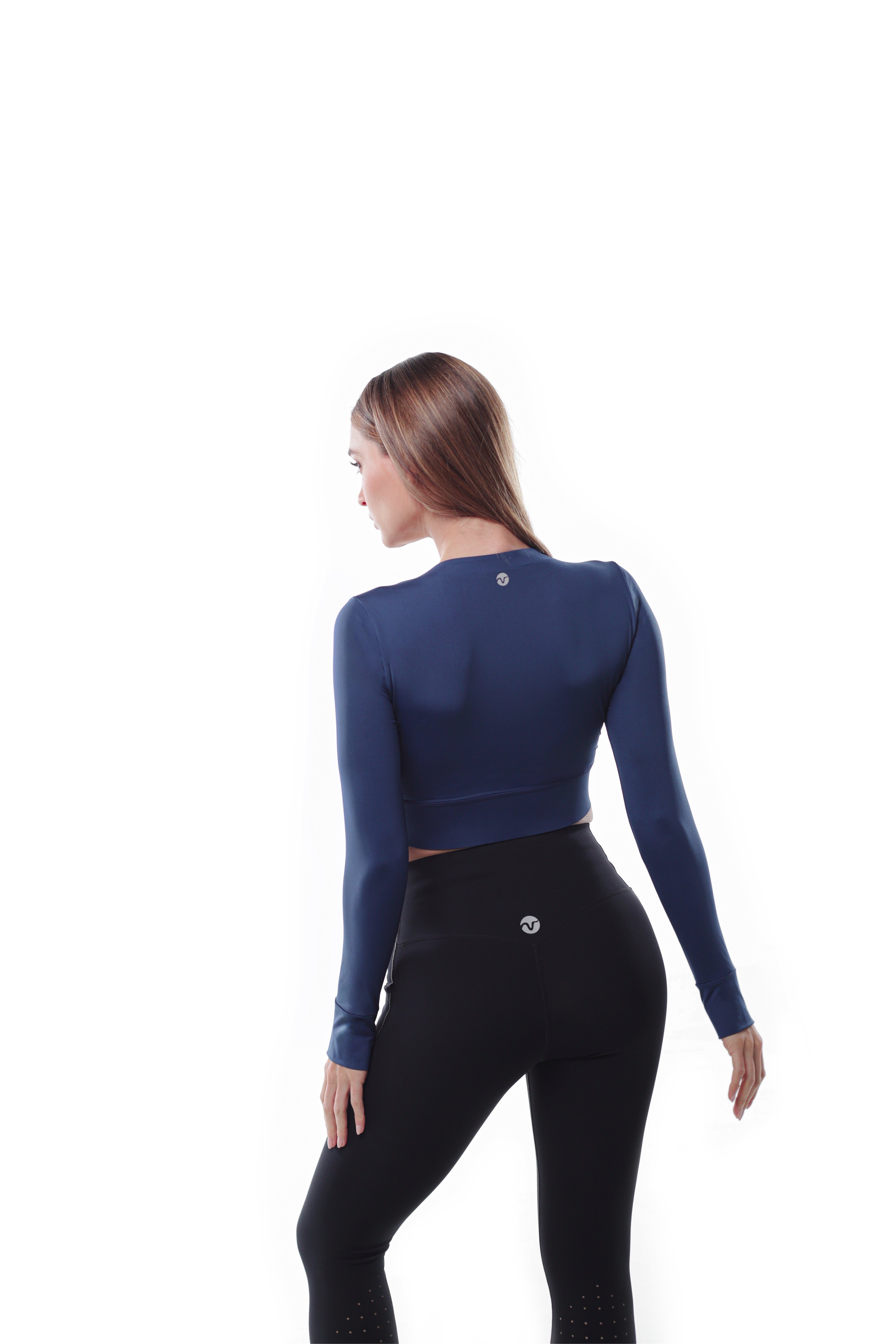 Crop Top Luxe Azul Oscuro