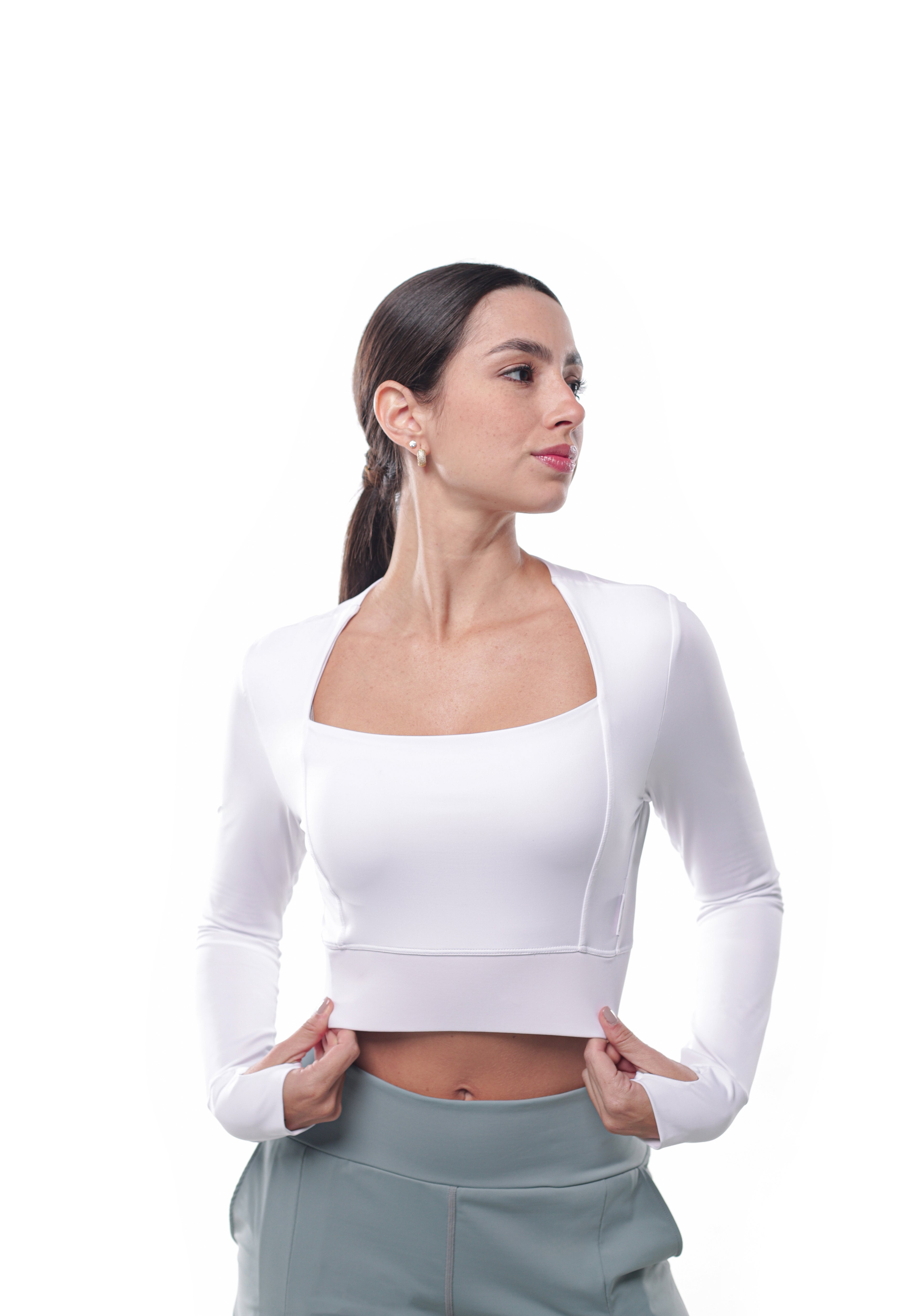 Crop Top Luxe Azul Oscuro