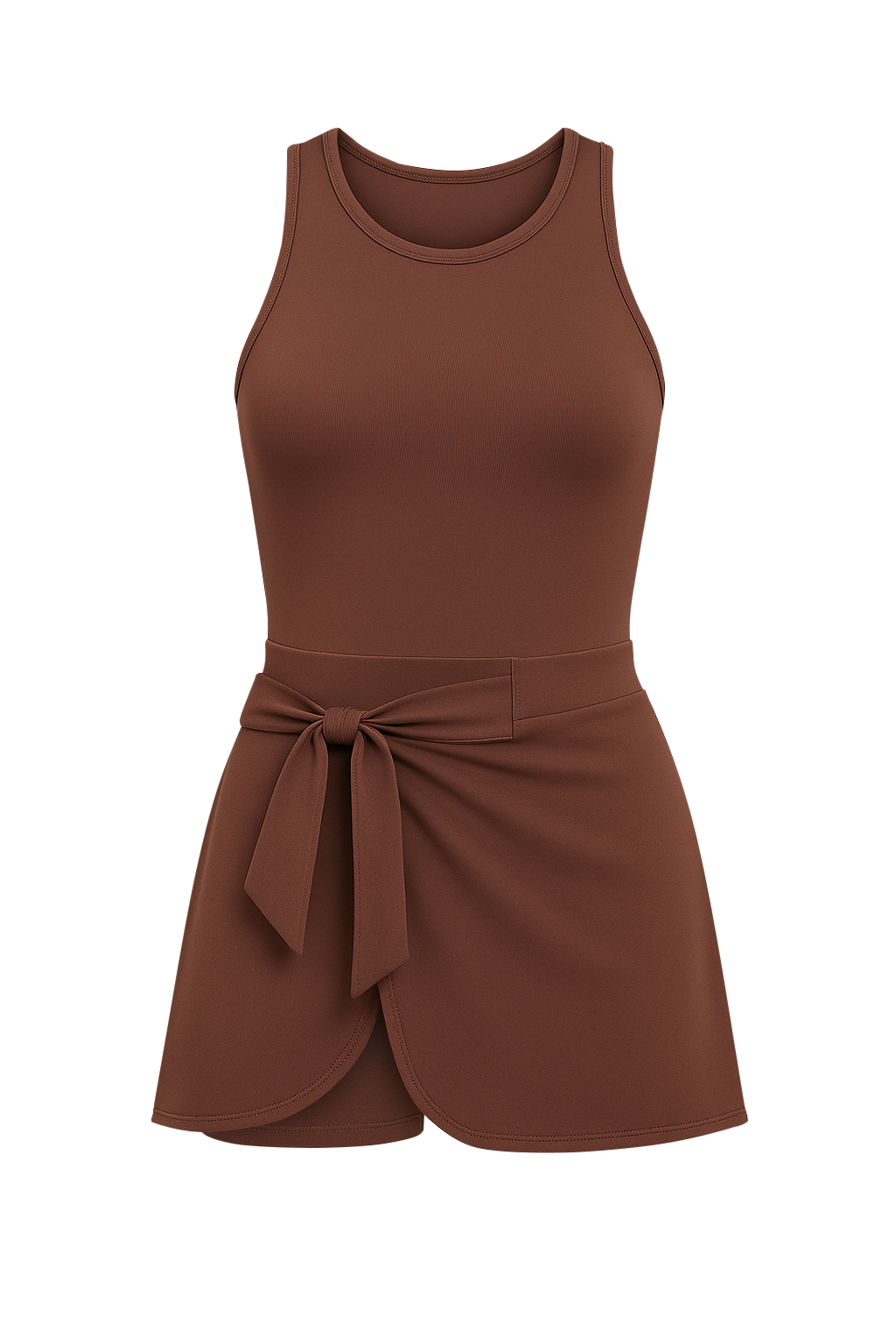 Vestido Twist Essence Marrón