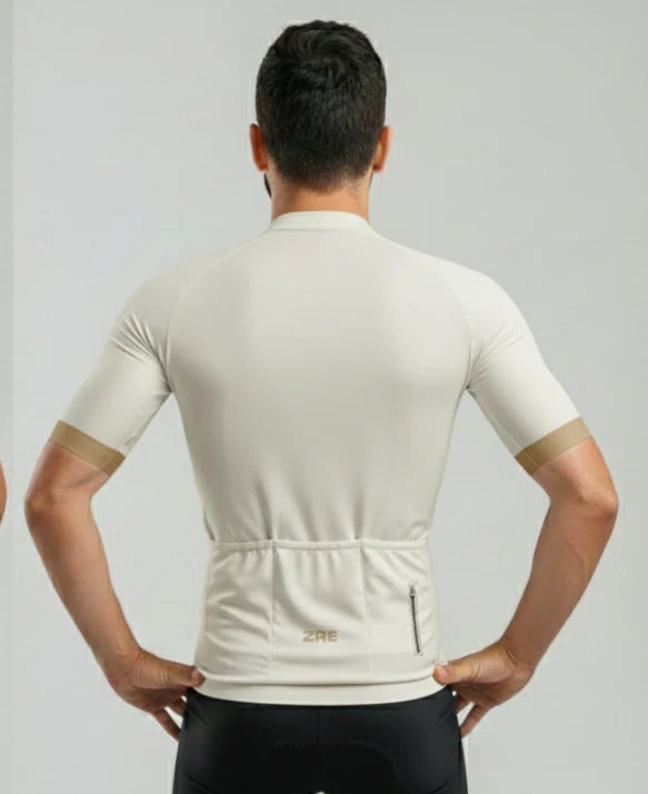 Jersey Hombre Beige Manga Corta